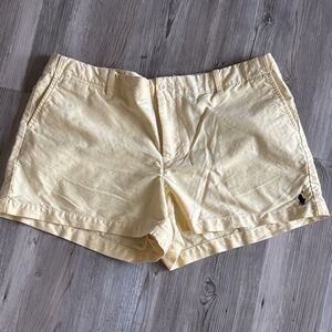 Ralph Lauren Polo Blue Label  Sz 14 Yellow Women’s Shorts With Blue Polo Logo